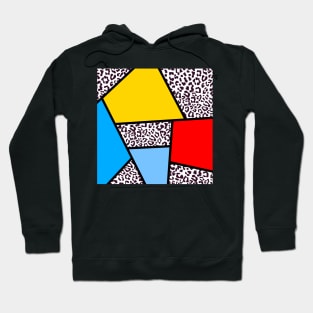 Abstract, Geometric Leopard Print Hoodie